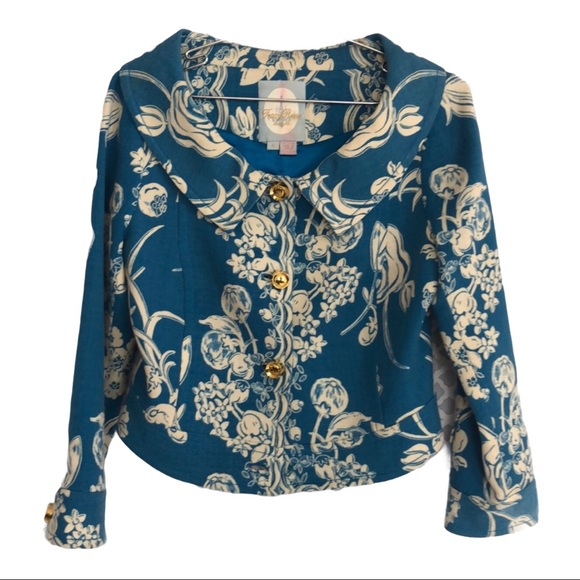 Tracy Reese Jackets & Blazers - Tracy Reece blue floral blazer jacket